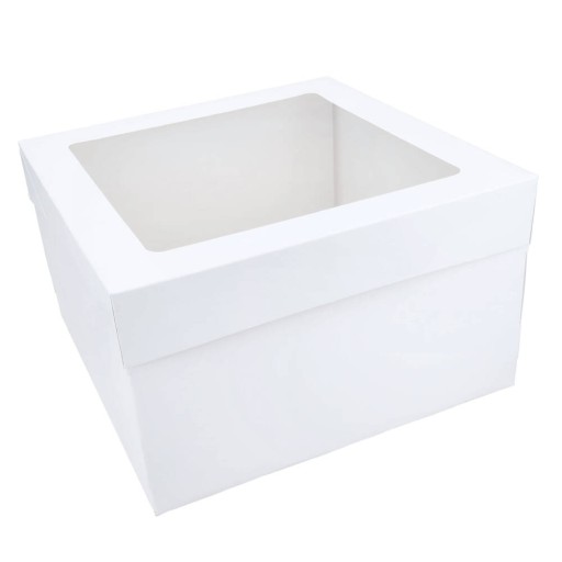 Cake Box Kartónové okienko Priehľadné balenie torty