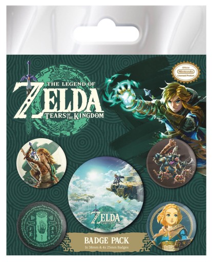 Sada 5 špendlíkov The Legend Of Zelda na oblečenie