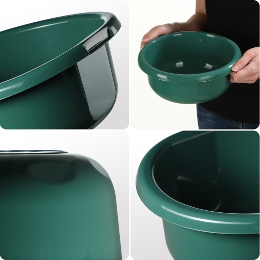 KRUHÁ PLASTOVÁ MISKA 2,5L NA UMÝVANIE MISKY S RÚČKAMI