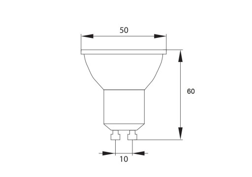 GU10 LED žiarovka 230v 8w 3000k 650lm teplá 100°