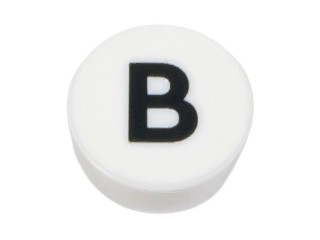 LEGO 98138pb212 1x1 dlaždica PÍSMENO B biela NOVINKA (1g)