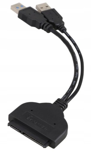 SATA ADAPTÉROVÝ KÁBEL 22 PIN USB 3.0 + USB 2.0 HDD SSD DISK KONVERTOR