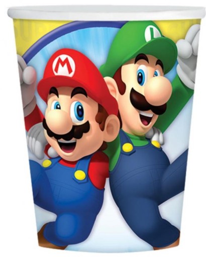 Jednorazové poháre Super Mario, 8 kusov