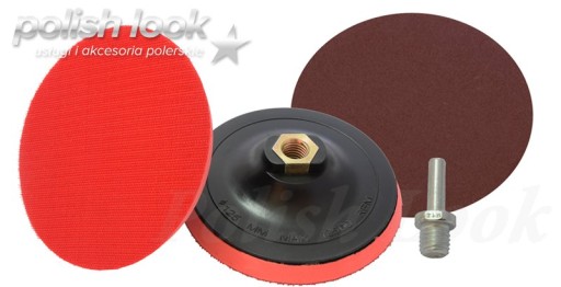 Brúska kotúčová brúska sada kotúčov na suchý zips M14 125mm + papier + adaptér