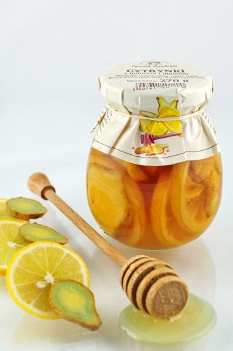 CITRÓNY SO ZÁZVOROM A MEDOM CITRÓNY PRÍRODNÝ SIRUP 270g Ogródek Dziadunia
