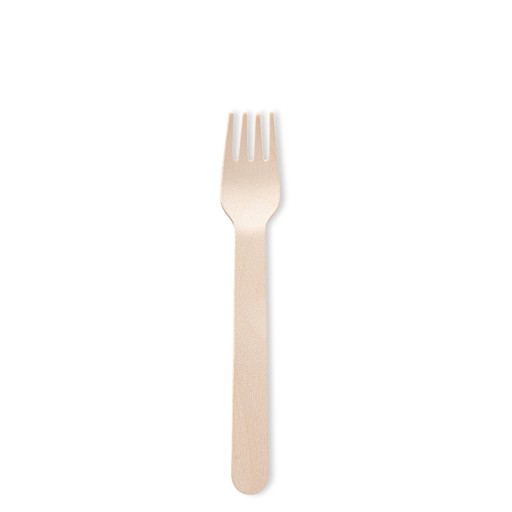 Vidlička, ekologické drevené vidličky na koláče a šaláty, 14 cm, 100 kusov