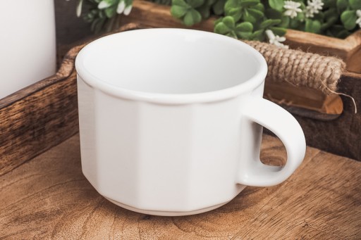 MERKURY LUBIANA biely porcelánový pohár, 250 ml