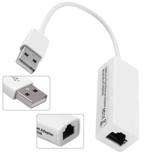LAN ETHERNET USB KARTA NA KÁBLI RJ45 100 Mbps INTERNETOVÝ KÁBEL LAPTOP