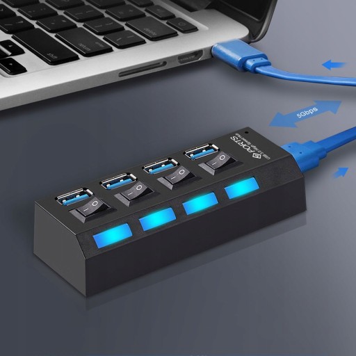 USB HUB 4-PORTOVÝ ROZDEĽOVAČ USB 3.0 SPLITTER