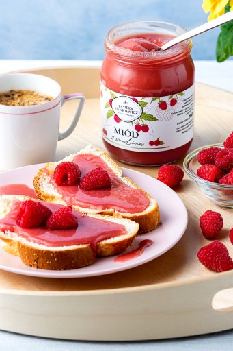 PRÍRODNÝ MED S MALINOU 250G PASIEKA SIENKIEWICZ