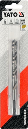 ŠESTIHRANNÝ 1/4 ŠPIRÁLOVÝ VŔTAK DO DREVA VŔTAK 10mm HSS OCEL