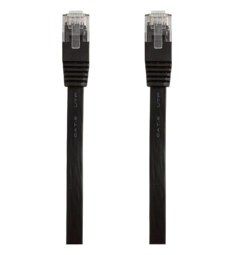 SIEŤOVÝ KÁBEL, PLOCHÁ LAN ETHERNET INTERNET Krútený PÁR RJ45 UTP CAT6 10M