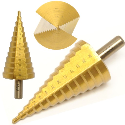 STEP KUŽELOVÁ VIACSTUPŇOVÁ VŔTAČKA NA VIANOČNÝ STROMČEK HSS 4-39mm