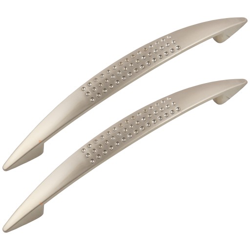 Nábytková úchytka LCK-09, rozteč 128mm, satén - 2 ks