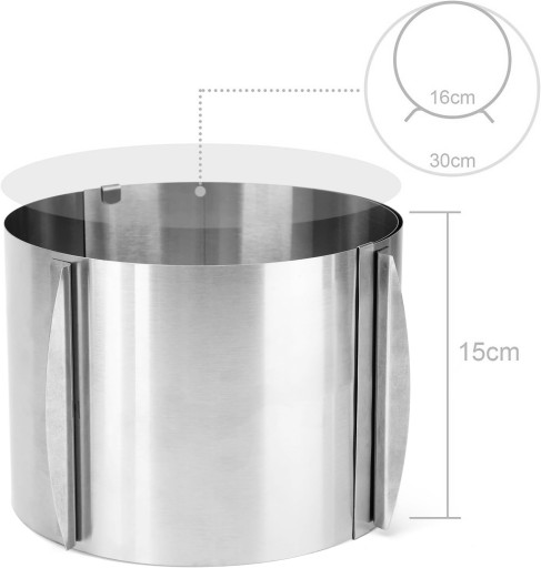Prsteň na TORTU 15cm NASTAVITEĽNÝ 16-30cm RÁM NA TORTU