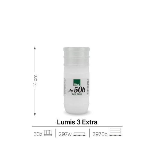 Vložka na sviečky 14 cm do 50 h Lumis 3 Extra