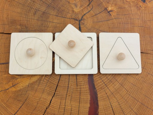 Puzzle blok Montessori štvorcové vzdelávacie puzzle bloky