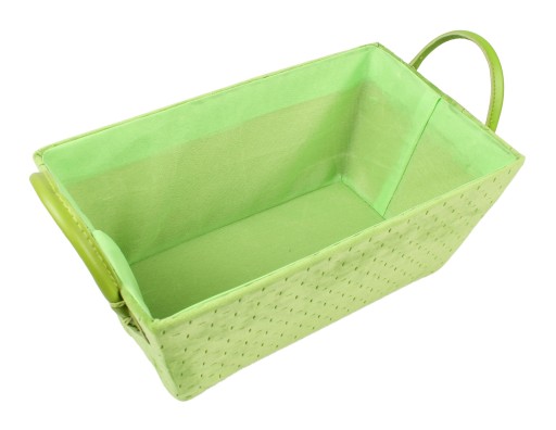 OBDŽNÍKOVÝ ZELENÝ ZAMATOVÝ KOŠÍK 30x17x12/16 cm