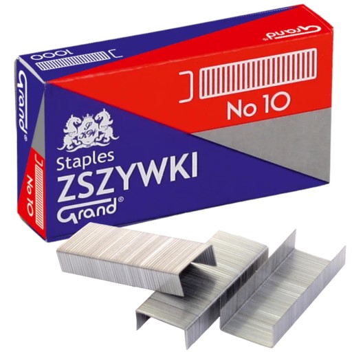 Sponky č 10 GRAND 1000 ks malé strieborné