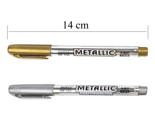 Sada popisovačov ZLATÁ a STRIEBORNÁ METALICKÁ 2 ks