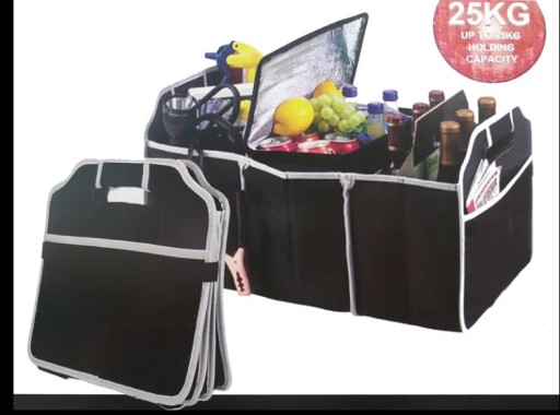 Taška organizér do kufra auta TRUNK 50x32,5x32,5cm čierna SVETLÁ