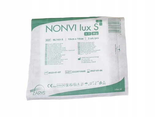 KOMPRESY NETKANÁ PLYNOVÁ STERILNÁ 10x10cm 30G 30 KS