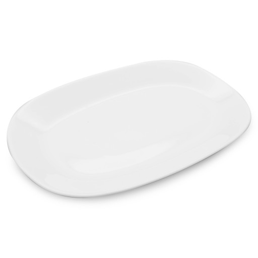 TANIER 23CM BIELY SERVISNÝ TANIER NA OBJÍDKY, OBdĺžnikový