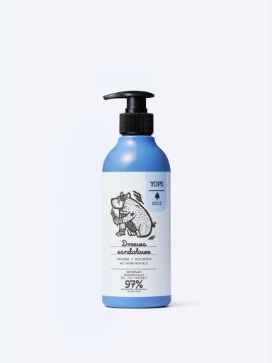 YOPE Prírodný sprchový gél Santalové drevo, šafran, pačuli 400 ml