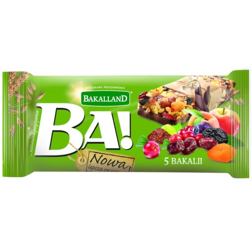 Cereálna tyčinka Bakalland BA! 5 sušeného ovocia 40G OVS