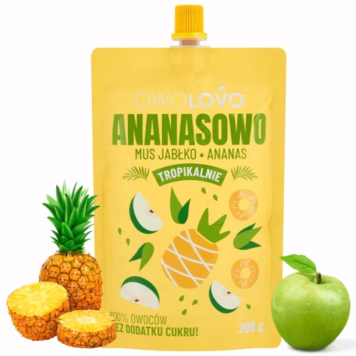 OWOLOVO jablkovo-ananásová ovocná pena 200g not