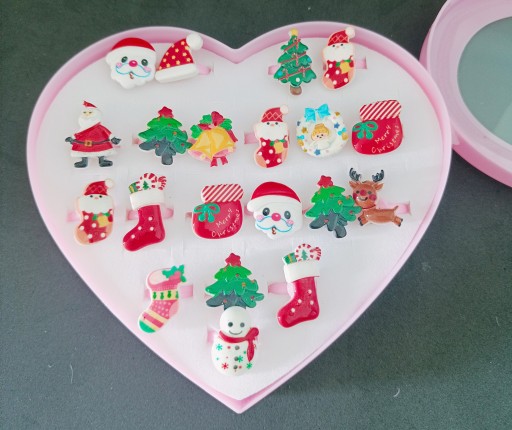 Prstene pre dievčatá 20v1 detské šperky Vianočný darček Santa Claus