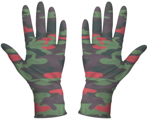 Záhradné rukavice 4WRK MONSOON CAMO RED, veľkosť 9 - L, 1 pár
