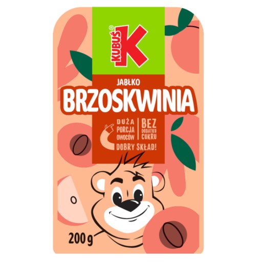KUBUŚ Mousse z jablka a broskyne 200 g