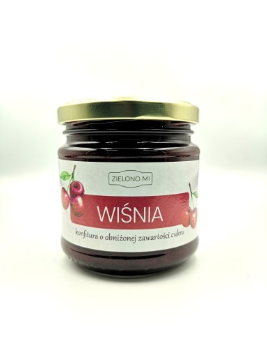 Zielono Mi Cherry džem 220 g, čerešňa, nízky cukor, nízka sladkosť