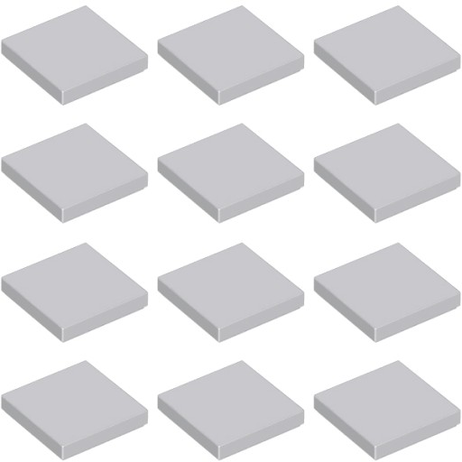 LEGO dlaždice 2x2 svetlosivá LBG 4211413 3068b - 12ks