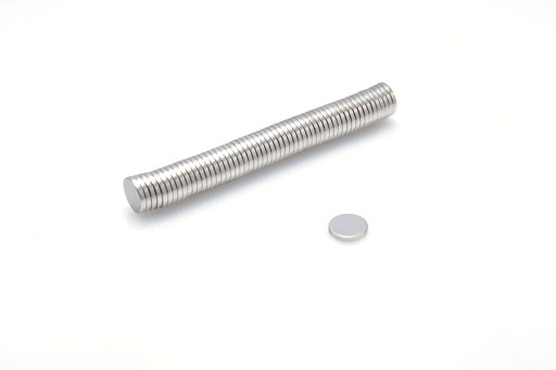 Neodymový magnet valcový MW 7x1 N38 50 ks.