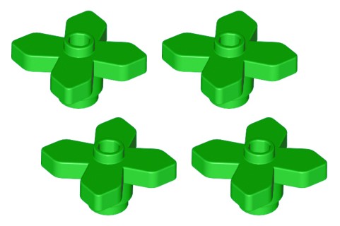 LEGO kvetina listová zelená 4 ks