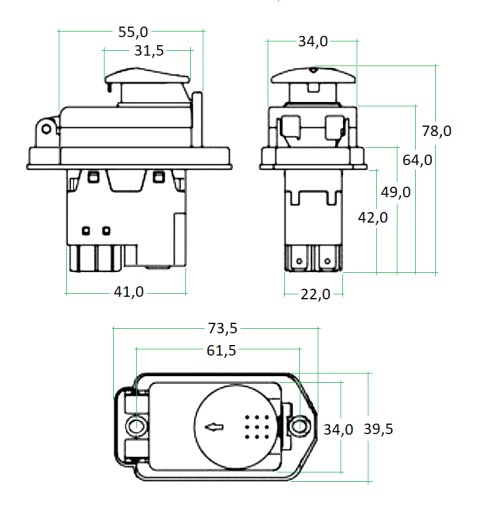 Mikrospínač EINHELL 2 kontakty