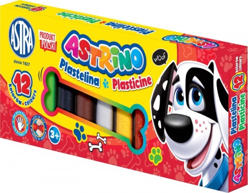 Školská plastelína Astra Astrino MIX FAREB 12 KS PÚZRIEK MIX VZOROV x 2