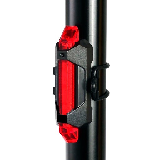 LED ZADNÁ BICYKELOVÁ LAMPA, vstavaná batéria, USB nabíjanie