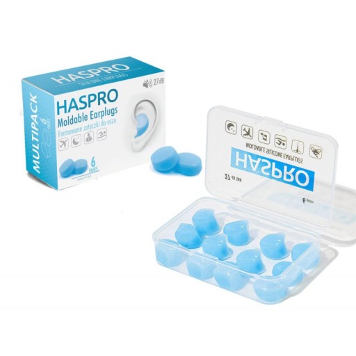 Haspro MOLD 6P tvarované štuple do uší modré