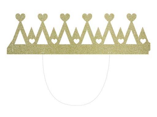 GLITROVÁ PAPIEROVÁ KORUNKA ZLATÁ PRINCEZNÁ