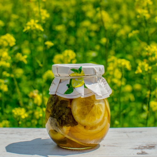 CITRÓNY S MÄŤOU CITRÓNY PRÍRODNÝ SIRUP 270g Ogródek Dziadunia