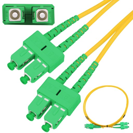 Optický prepojovací kábel SM 9/125 SC/APC-SC/APC 1m duplex