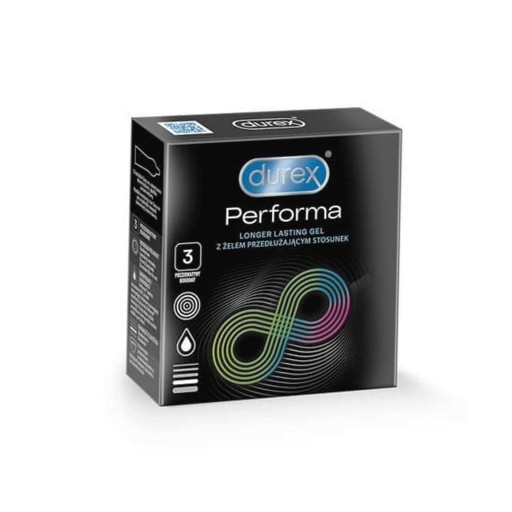 Kondómy Durex s lubrikantom Performa, 3 kusy