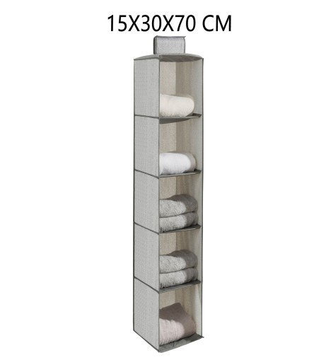 ZÁVESNÝ ORGANIZÁTOR DO ŠATNÍKA 15x30x70cm sivá 282113