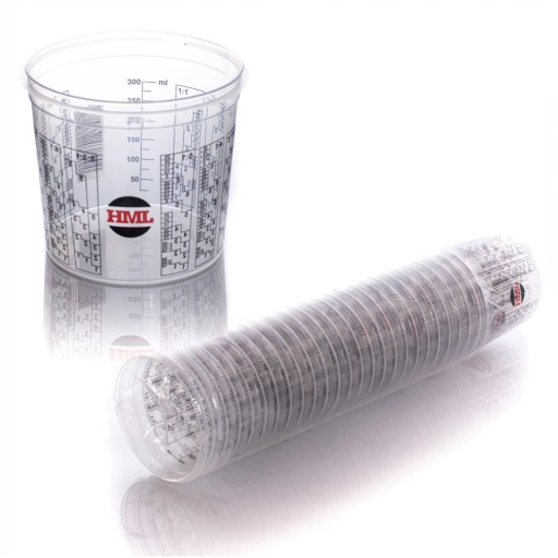 Plastový pohár na maľovanie s dielikmi 385 ml HML