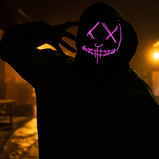 LED MASKA SVIETIACA LED HALLOWEEN PURGE PARTY