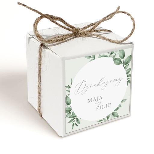 Ďakujem box Wedding 2 PERS fondán. VZORKY