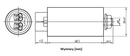 Kondenzátor MKSP-025P 8uF+/-10% 250V Miflex